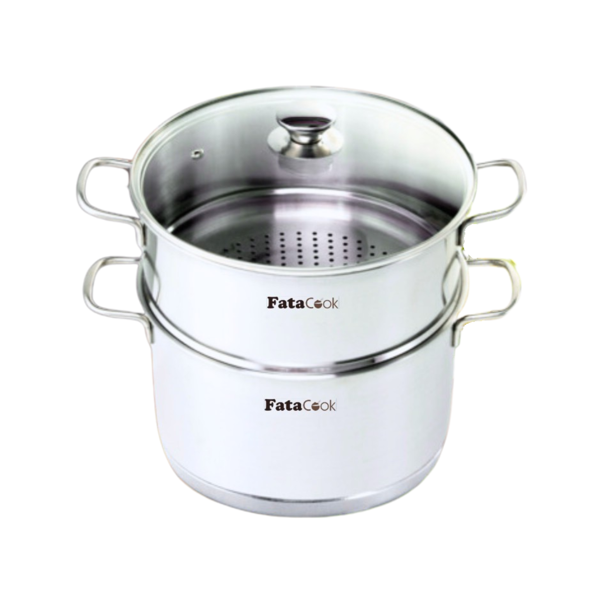 Bộ nồi và xửng hấp inox 3 đáy FataCook NX3DK28 - Giữ nhiệt tốt, tỏa nhiệt đều